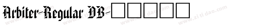 Arbiter-Regular DB字体转换